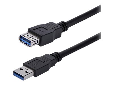 StarTech.com 1m USB 3.0 Verlängerungskabel - USB 3 Typ A Kabel Verlängerung - Stecker/ Buchse - Schwarz - USB-Verlängerungskabel - USB Typ A (M)zu USB Typ A (W) - USB 3.0 - 1 m - Schwarz - für P/N: BN