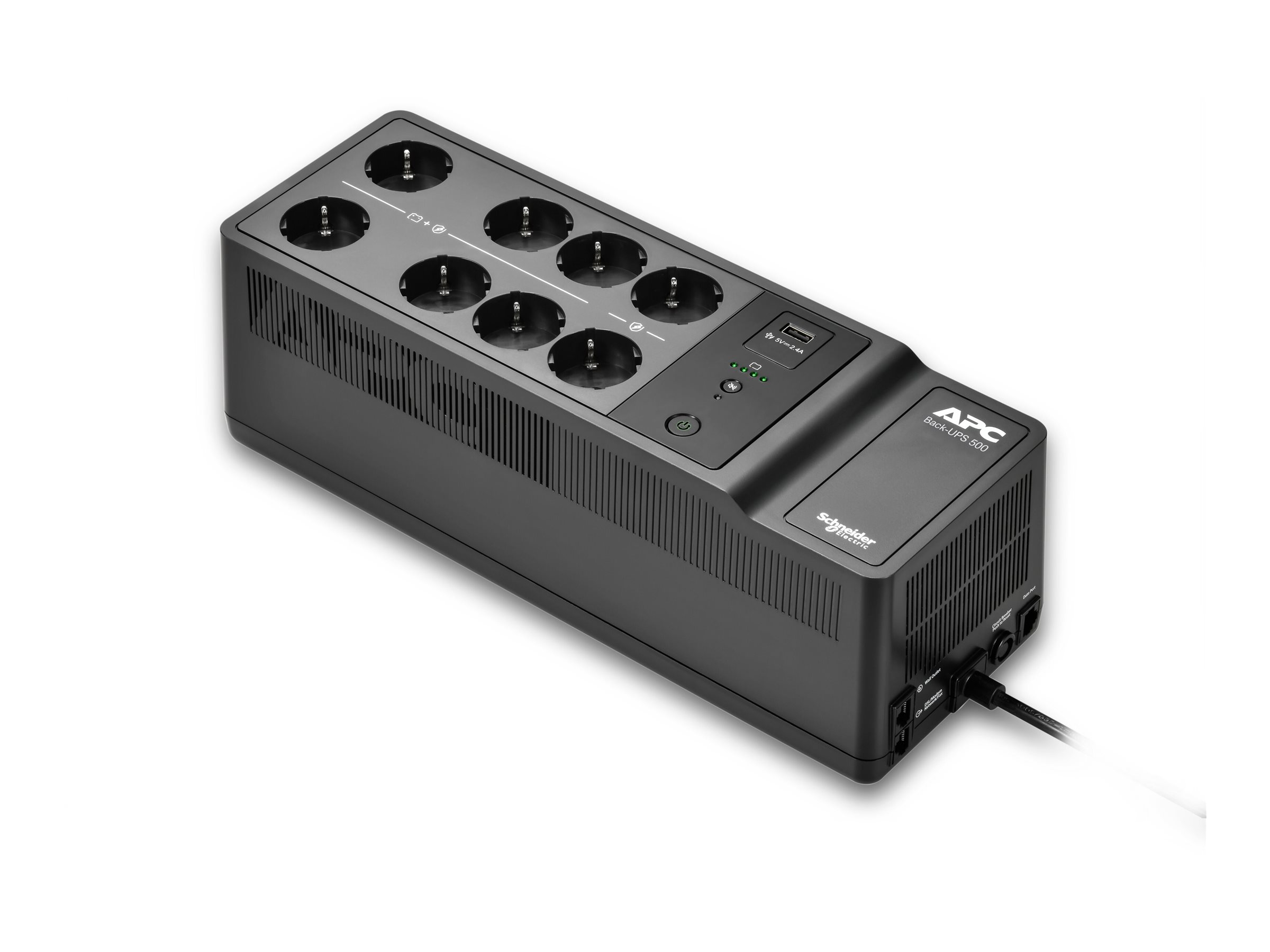 APC Back-UPS - USV (Wandmontage / Aufputzmontage)Wechselstrom 230 V - 300 Watt - 500 VA - Ausgangsanschlüsse: 8