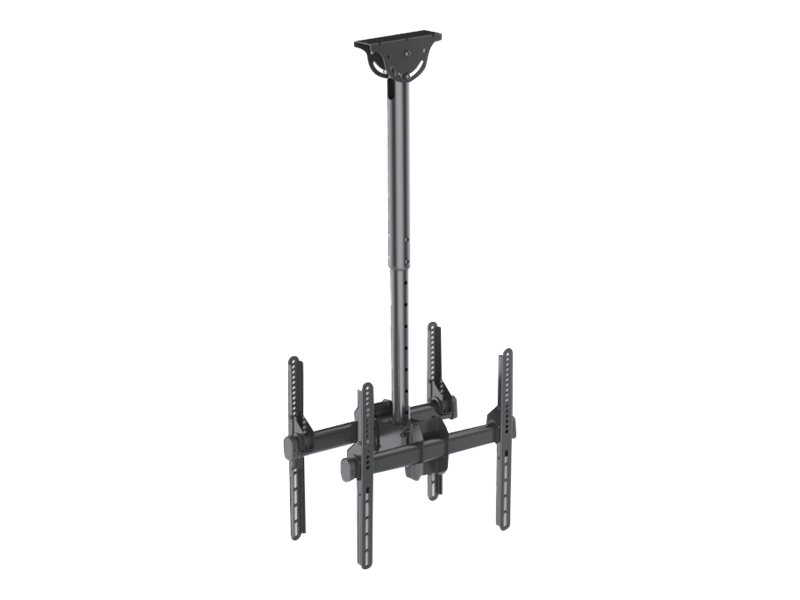 Techly Universal Ceiling Support - Klammer - für 2 LCD-Displays - Stahl - Schwarz - Bildschirmgröße: 81.3-139.7 cm (32"-55")Deckenmontage
