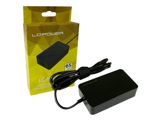 LC-Power LC-NB-PRO-65 - Netzteil - Wechselstrom110-240 V - 65 Watt - Schwarz