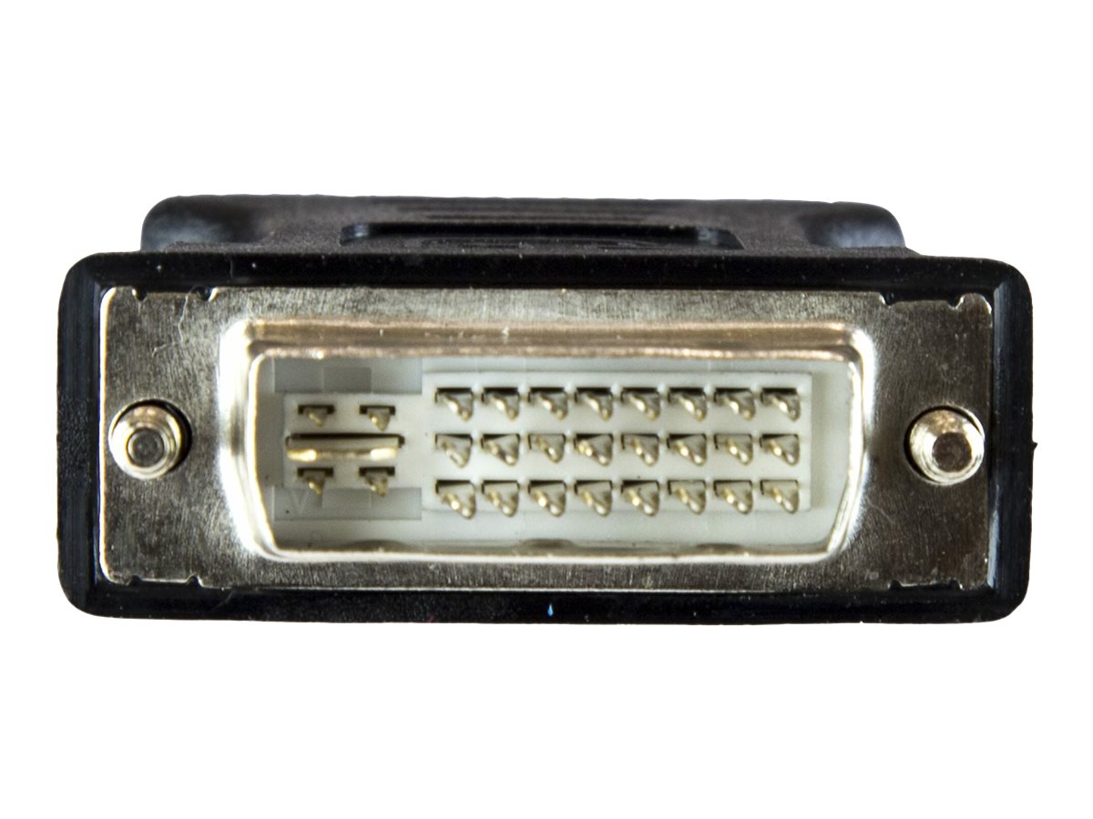 StarTech.com DVI auf VGA Adapter - St/Bu - Schwarz - DVI zu VGA Konverter / Monitoradapter - VGA-Adapter - DVI-I (M)zu HD-15 (VGA) (W) - geformt - Daumenschrauben - Schwarz