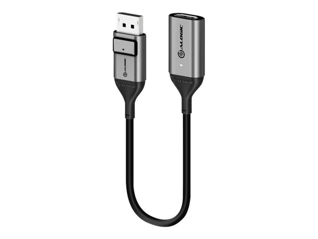 Alogic Ultra - Videoadapter - DisplayPort männlicheingerastet zu HDMI weiblich - 20 cm - Space-grau - 4K Unterstützung - aktiv