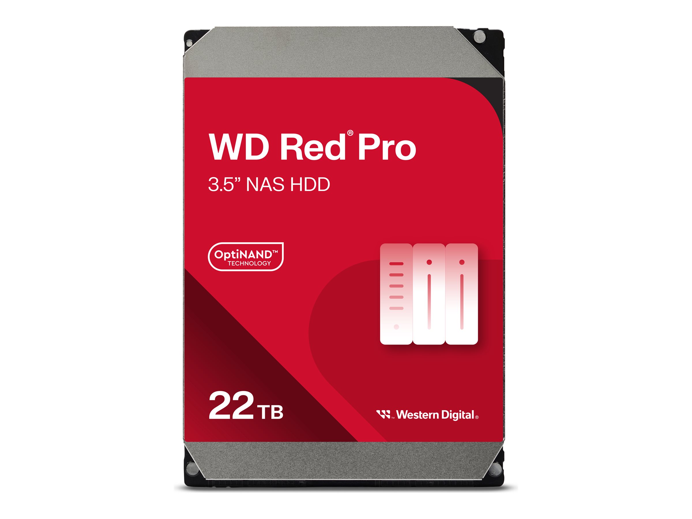 WD Red Pro WD221KFGX - Festplatte - 22 TB - intern - 3.5" (8.9 cm)SATA 6Gb/s - 7200 rpm - Puffer: 512 MB