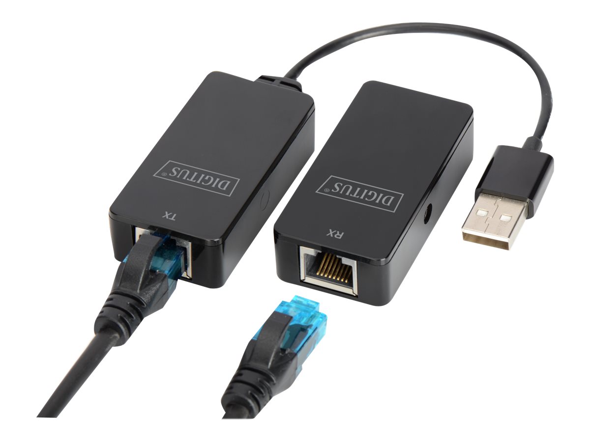 DIGITUS USB Extender, USB 2.0USB Extender - USB 2.0 - 50 m für Gebrauch mit CAT5 (oder höher) Kabel