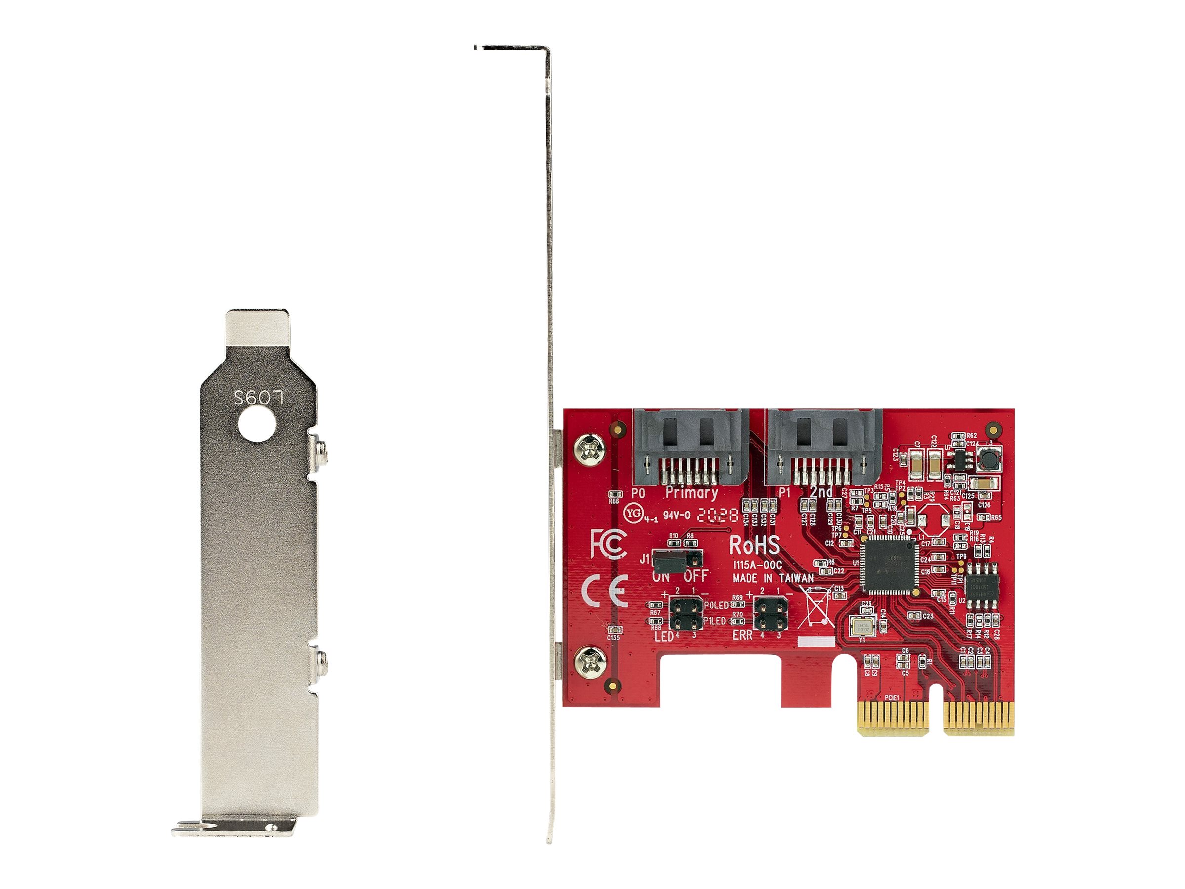 StarTech.com 2 Port PCIe SATA RAID Kontroller - PCIe SATA hardware RAID Controller - PCIe Festplatten/SSD RAID Controller/Karte - Full/Low Profil Blende - ASM1062R SATA RAID (2P6GR-PCIE-SATA-CARD)Spei