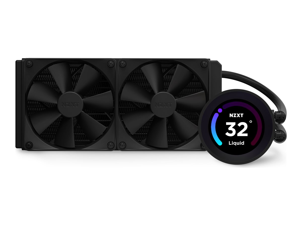 NZXT Kraken Elite 240 - Prozessor-Flüssigkeitskühlsystem - mit LCD-Display - (für: LGA1851, LGA1700, LGA1200, LGA115x Socket, AM5, AM4)Kupfer - 120 mm - mattschwarz