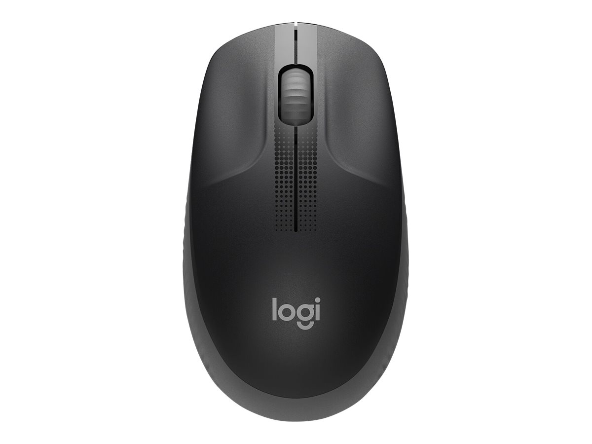 Logitech M190 - Maus - optisch - 3 Tasten - kabellos - kabelloser Empfänger (USB)holzkohlefarben