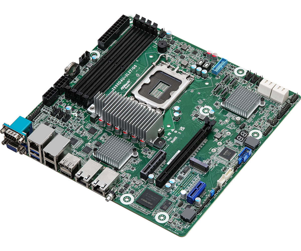 ASRock Rack Z690D4U-2L2T/G5 - Motherboard - microATX - LGA1700 Sockel - Z690 Chipsatz - USB 3.2 Gen 1 - 2 x 10 Gigabit LAN - 2 x Gigabit LAN - Onboard-Grafik