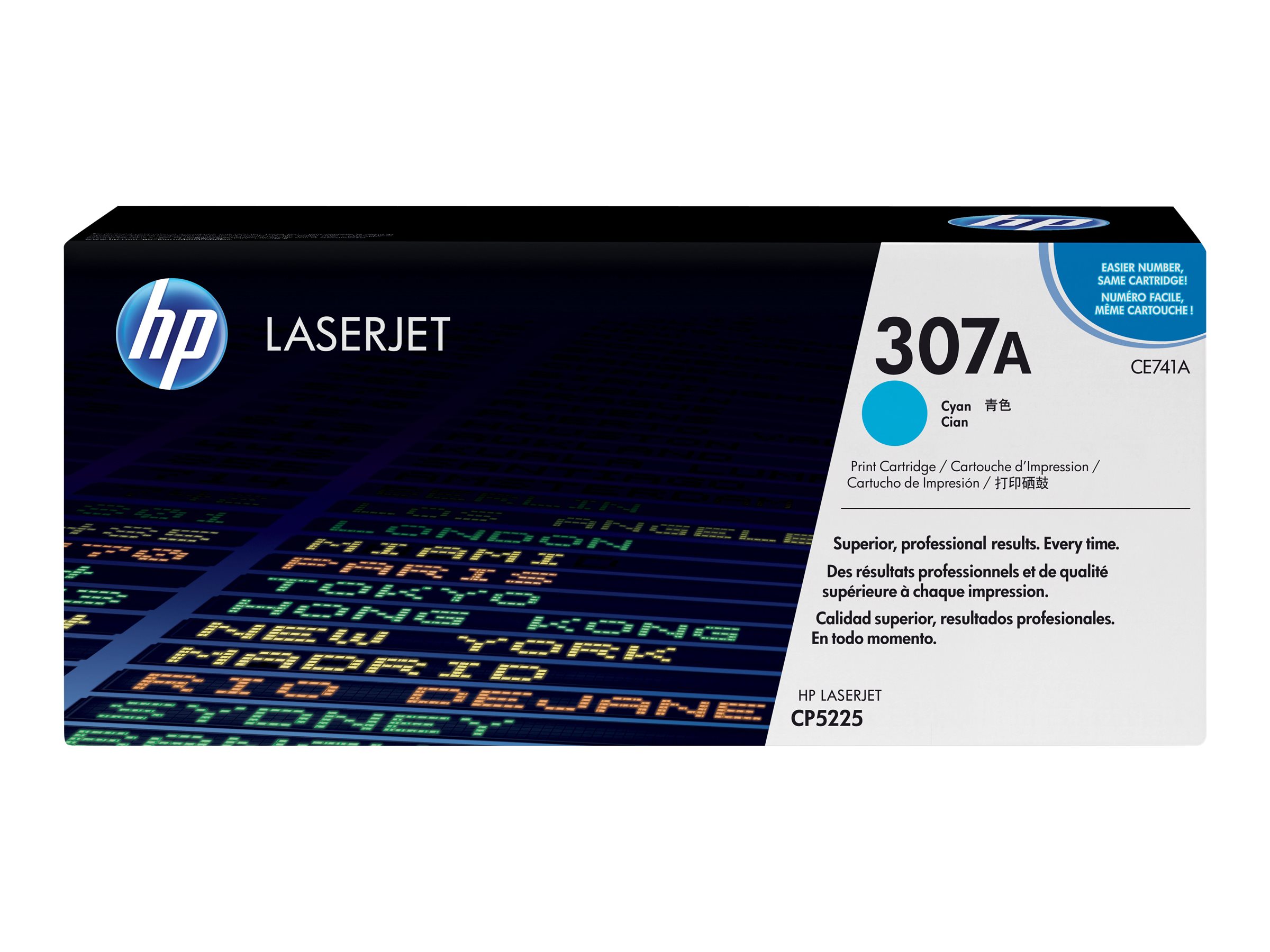 HP 307A - Cyan - original - LaserJet - Tonerpatrone (CE741A)für Color LaserJet Professional CP5225 - CP5225dn - CP5225n