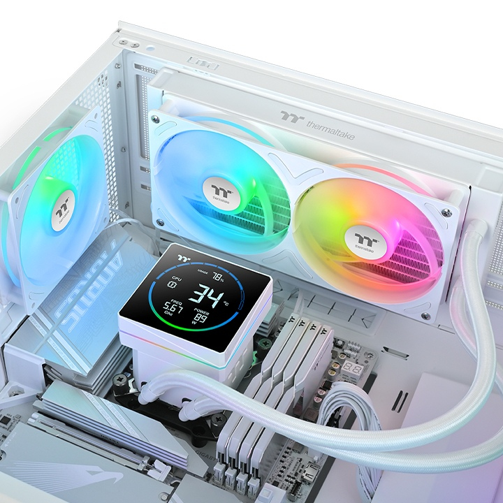 Thermaltake TH240-S V3 ARGB, All-in-One-Flüssigkeitskühler, 12 cm, 500 RPM, 2500 RPM, WeißIntel Sockel 1150 (Core i) - Intel Sockel 1151 (Core i) - Intel Sockel 1155 (Core i) - Intel Sockel 1156 (Core