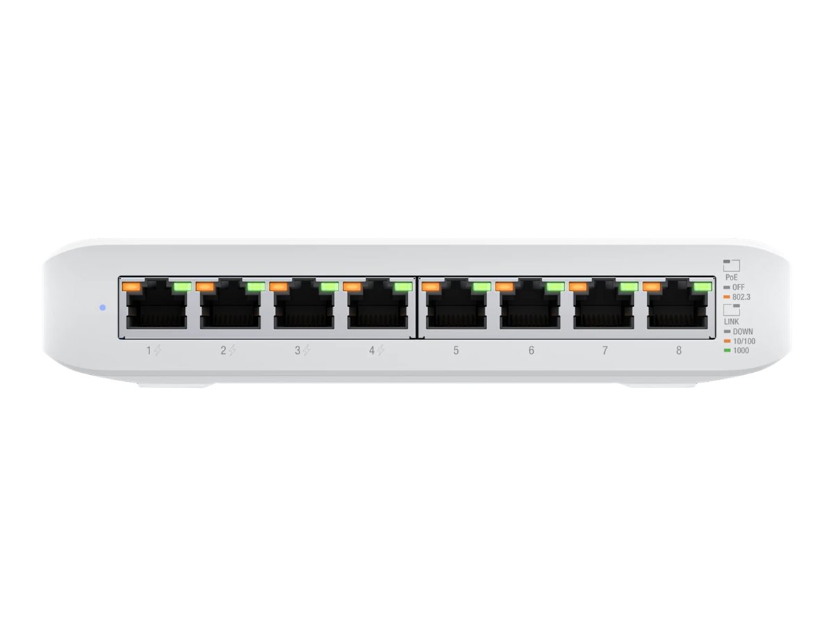 Ubiquiti UniFi Switch Lite 8 PoE, Managed, L2, Gigabit Ethernet (10/100/1000), Power over Ethernet (PoE), Wandmontage8-Port - HTTPS - Power over Ethernet - RJ-45 - Managed - Aut. Erkennung - Linux - M