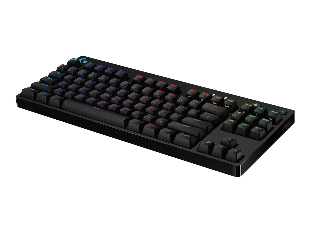 Logitech G Pro Mechanical Gaming Keyboard - TastaturHintergrundbeleuchtung - USB - QWERTZ - Deutsch - Tastenschalter: GX Blue Clicky - Schwarz