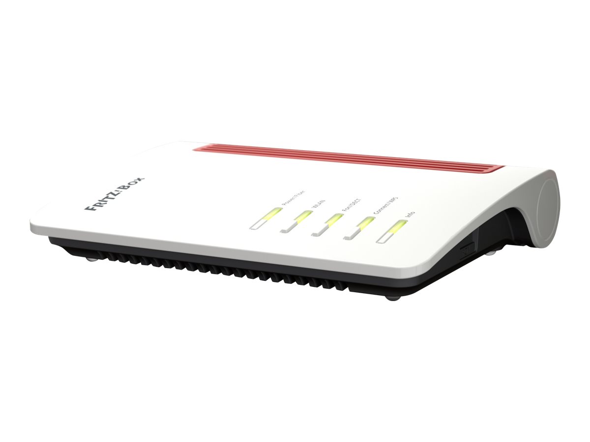 FRITZ! Box 5530, Wi-Fi 6 (802.11ax), Dual-Band (2,4 GHz/5 GHz), Ethernet/LAN, Weiß, Tabletop-Router Glasfaseranschlüsse bis 1.000 MBit/s (AON/GPON) - Wi-Fi 6 (WLAN AX) bis 2.400 MBit/s + 600 MBit/s -