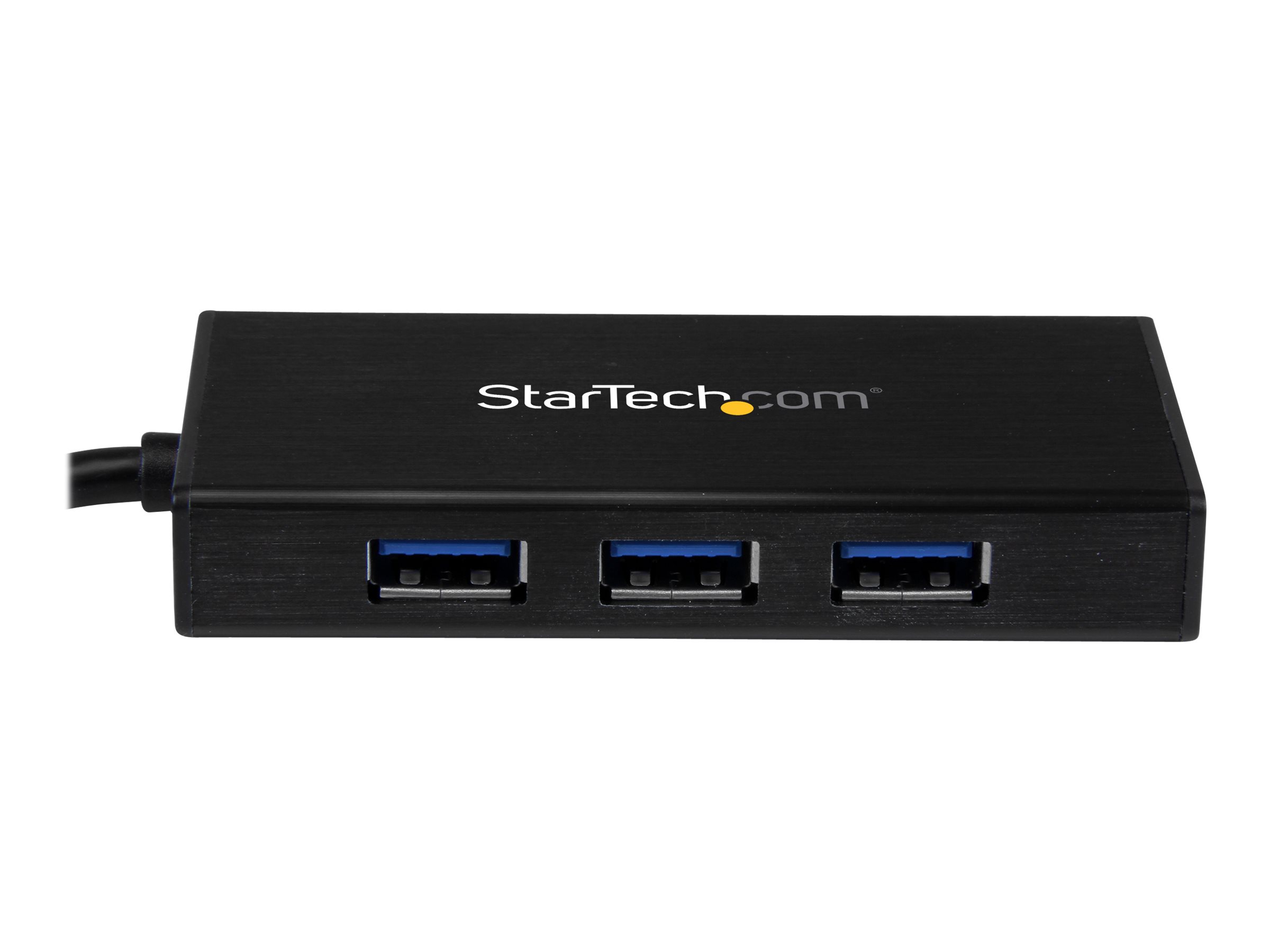 StarTech.com 3 Port USB 3.0 Hub mit Gigabit EthernetAdapter aus Aluminum - Kompakter USB3 Hub mit GbE - Hub - 3 x SuperSpeed USB 3.0 + 1 x 10/100/1000 - Desktop - für P/N: PEXUSB3S2EI - PEXUSB3S42 - P