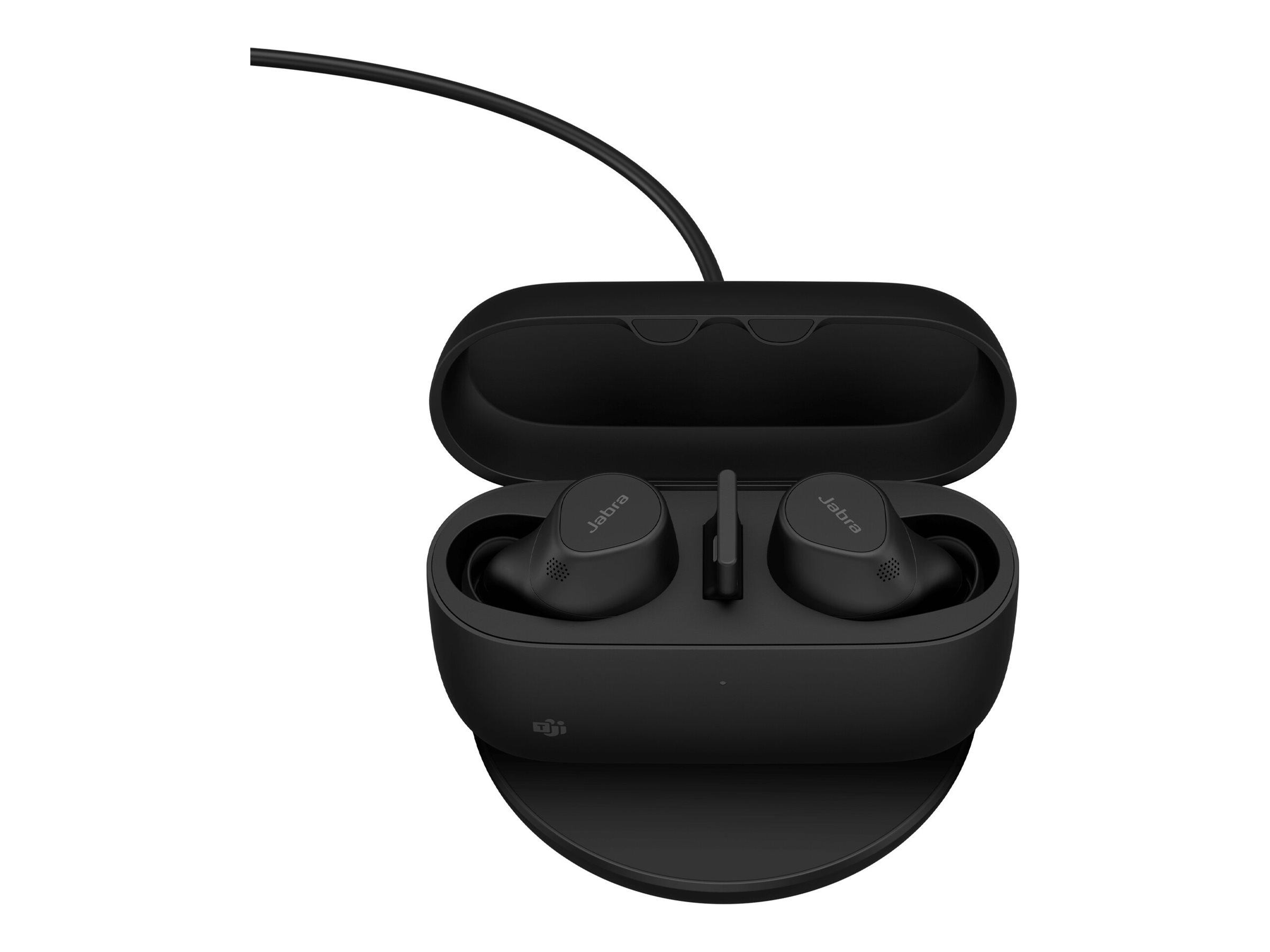 Jabra Evolve2 Buds MS - True Wireless-Kopfhörermit Mikrofon - im Ohr - Bluetooth - aktive Rauschunterdrückung - USB-A über Bluetooth-Adapter - Geräuschisolierung - Schwarz - Zertifiziert für Microsoft