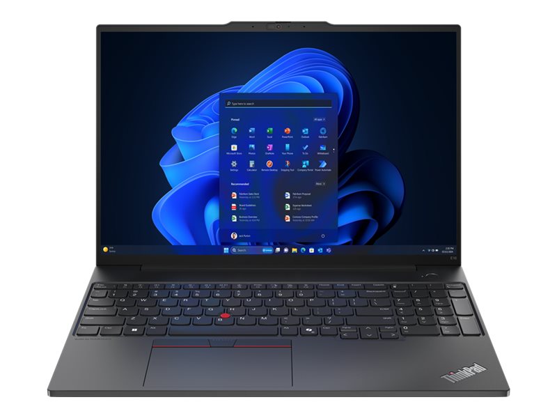 Lenovo ThinkPad E16 Gen 2 21MA - 180°-Scharnierdesign - Intel Core Ultra 7 155H / 1.4 GHz - Win 11 Pro - Intel Arc Graphics - 16 GB RAM - 512 GB SSD TCG Opal Encryption 2, NVMe - 40.6 cm (16")IPS 1920