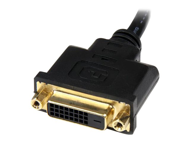 StarTech.com HDMI auf DVI Adapter 20cm -  DVI-D (25 pin)(Buchse) zu HDMI (19 pin) (Stecker) - Monitor Dongle Adapterkabel - Videoadapter - HDMI männlich zu DVI-D weiblich - 20.32 cm - abgeschirmt - Sc