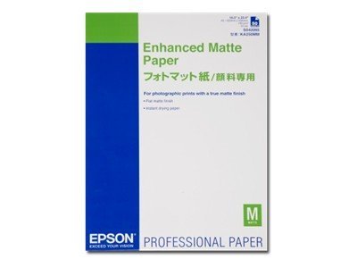 Epson Enhanced Matte - Matt - 260 Mikron - A2 (420 x 594 mm)192 g/m² - 50 Blatt Papier - für SureColor P5000 - SC-P7500 - P900 - P9500 - T2100 - T3100 - T3400 - T3405 - T5100 - T5400 - T5405