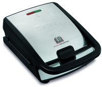 TEFAL Snack Collection Sandwichmaker & Waffeleisen SW852D, Schwarz, Edelstahl, Fertig, 225 x 135 mm, 700 W, Typ C, 203 mmSnack Collection Sandwich- und Waffelmaker SW852D [Kombigerät; inklusive antiha