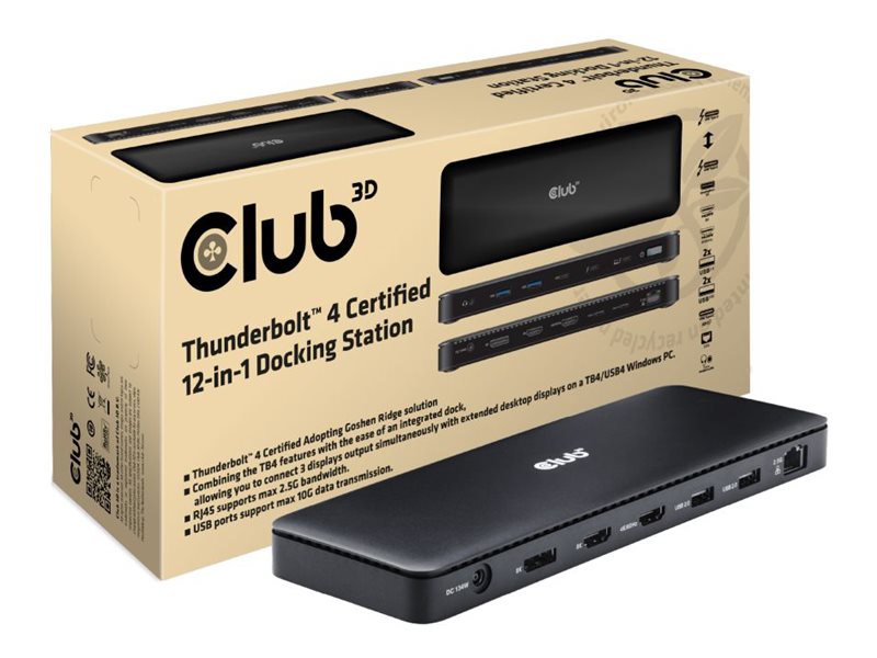 Club 3D Thunderbolt 4 zertifizierte 12-in-1-Dockingstation