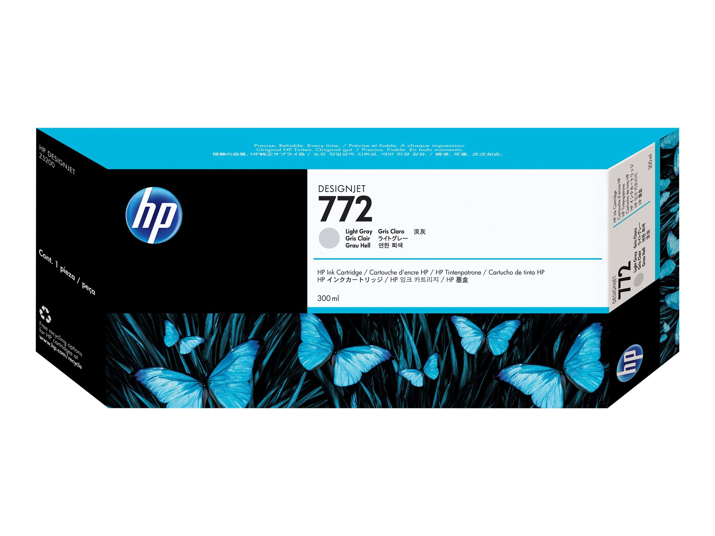 HP 772 - 300 ml - Hellgrau - original - DesignJetTintenpatrone - für DesignJet HD Pro MFP - Z5200 - Z5200 PostScript - Z5400 PostScript ePrinter