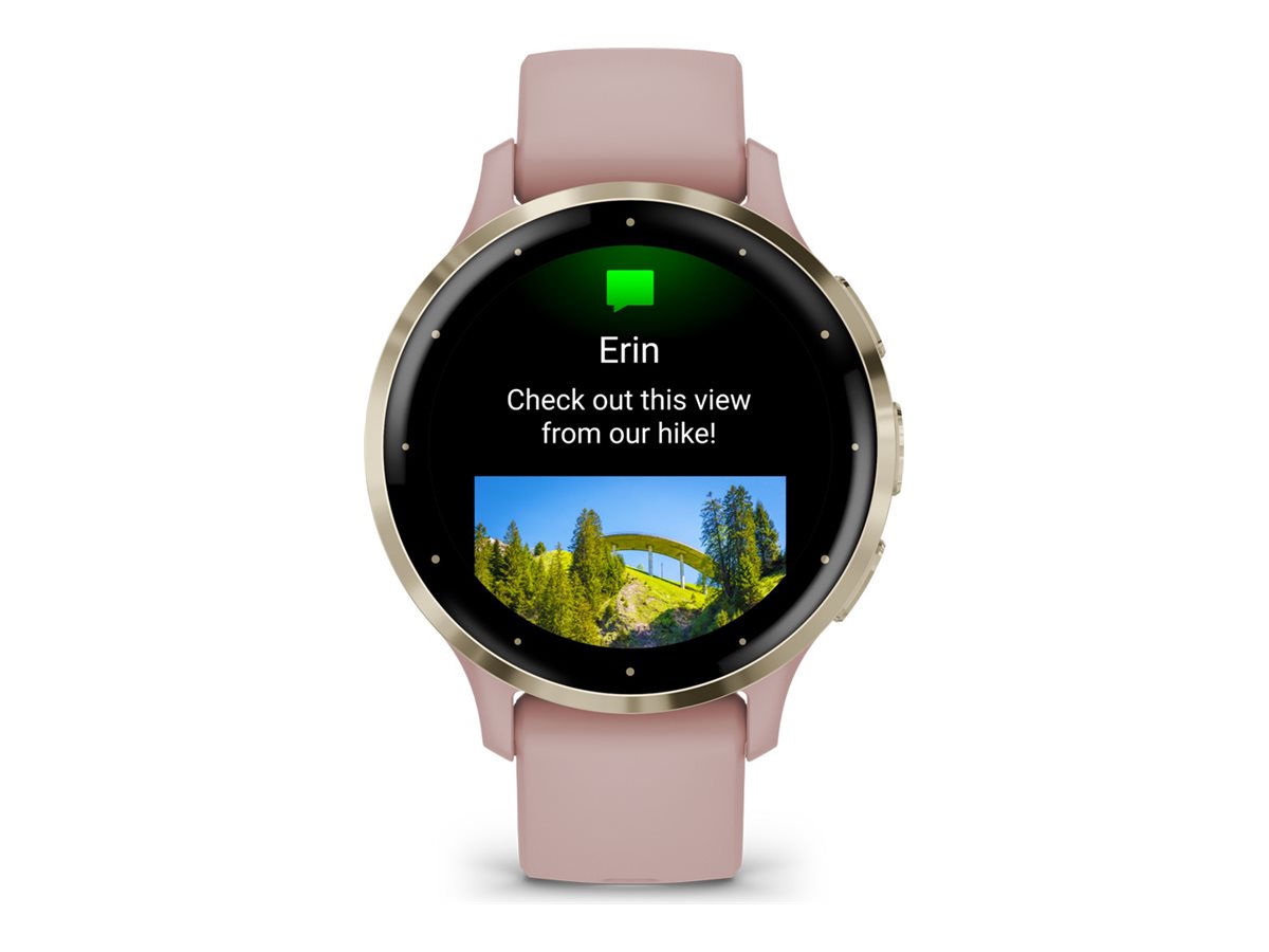 Garmin Venu 3S - 41 mm - Rosa - intelligente Uhr mit Band - Silikon - Handgelenkgröße: 110-175 mm - Anzeige 3.04 cm (1.2")8 GB - Bluetooth - Wi-Fi - ANT+ - 40 g