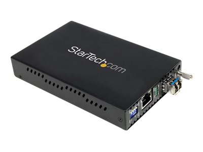 StarTech.com Gigabit Ethernet Single Mode LWL/ Glasfaser LC Medienkonverter 40 km - 1000 Mbit/s Gigabit Ethernet RJ45 Konverter 1000Base - Medienkonverter - 1GbE - 1000Base-LX - 1000Base-SX - 1000Base