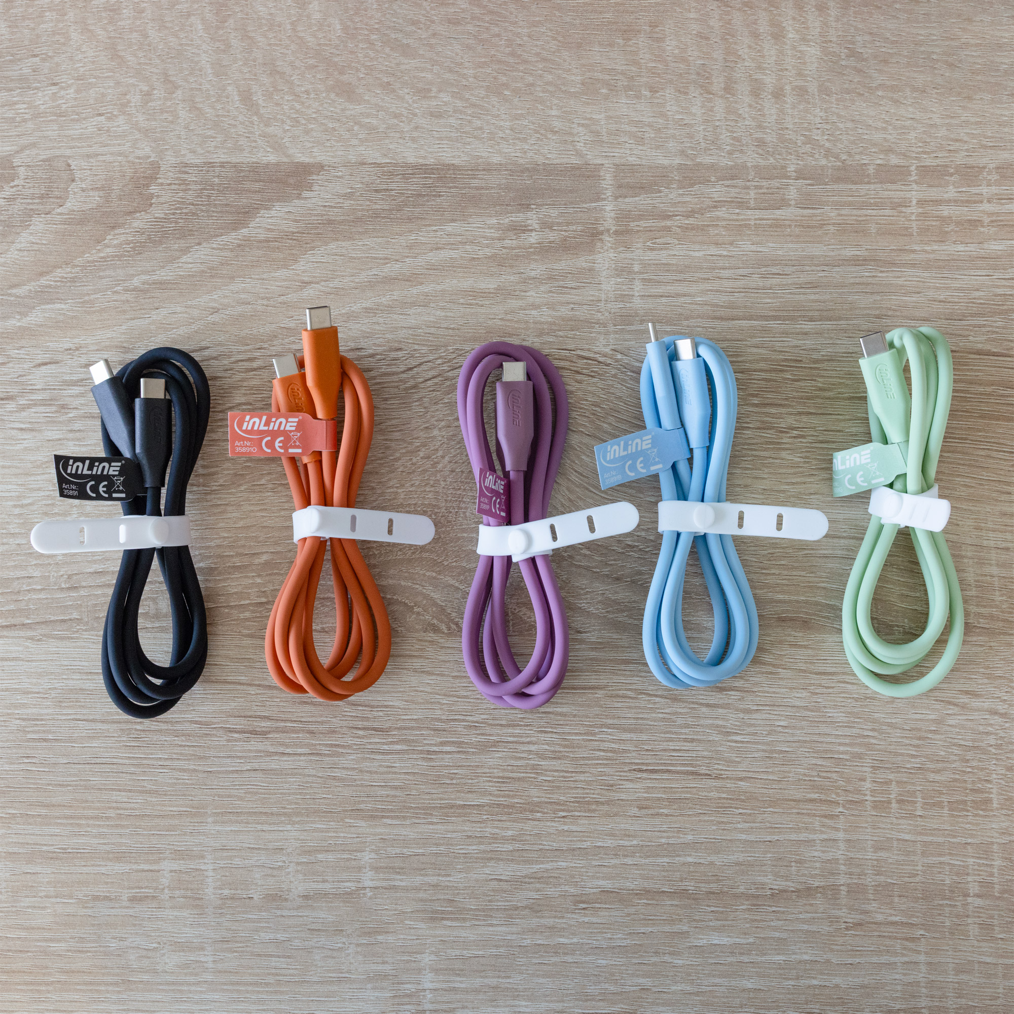 InLine USB 2.0 Kabel - USB-C Schnellladekabel 100W - Eisbonbon/blau 2mUSB 2.0 Kabel - USB-C Schnellladekabel 100W - Eisbonbon/blau 2m