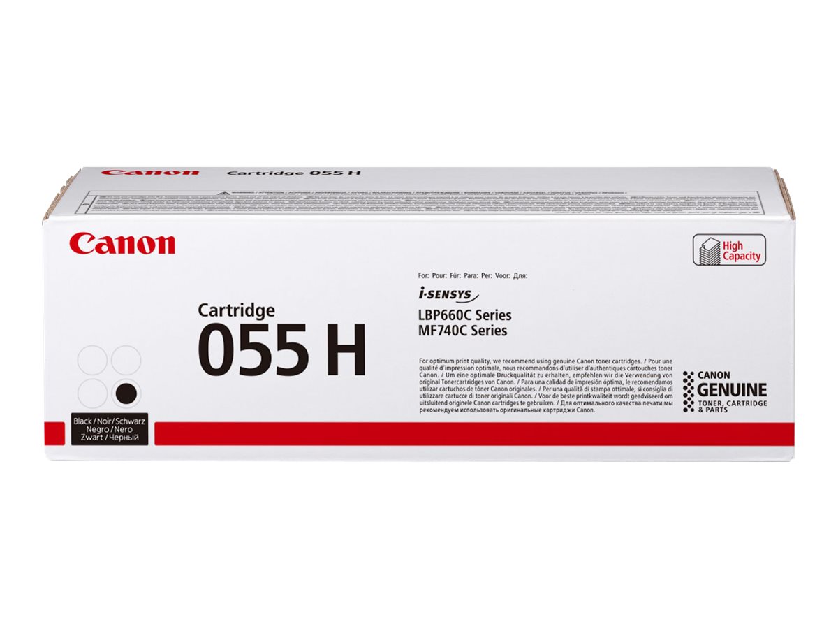 Canon 055 H - Mit hoher Kapazität - Schwarzoriginal - Tonerpatrone - für imageCLASS LBP664 - MF745; i-SENSYS LBP663 - LBP664 - MF742 - MF744 - MF746; Satera LBP662