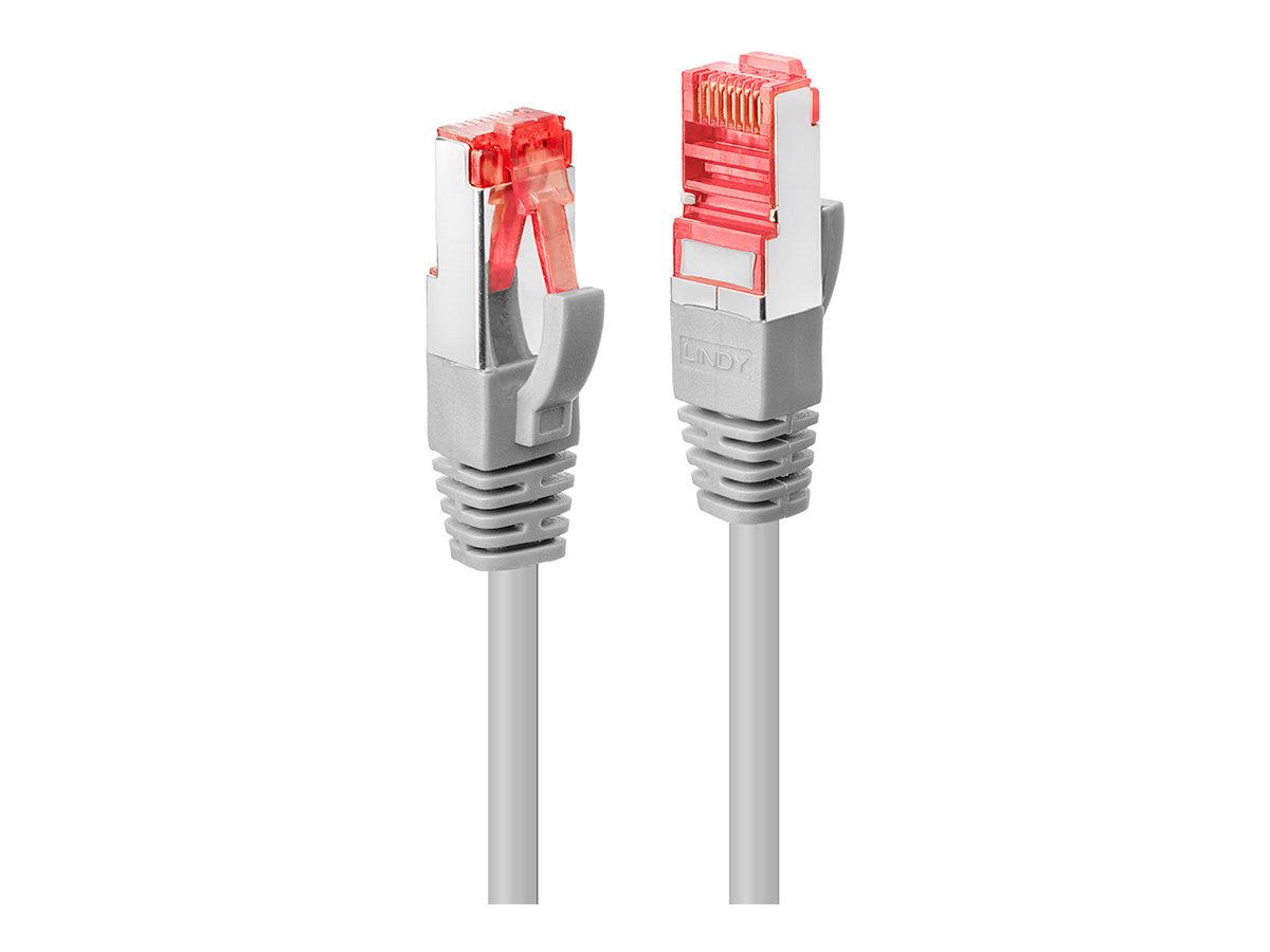 Lindy Patch-Kabel - RJ-45 (M) zu RJ-45 (M)7.5 m - SFTP - PiMF - CAT 6e - ohne Haken - Grau