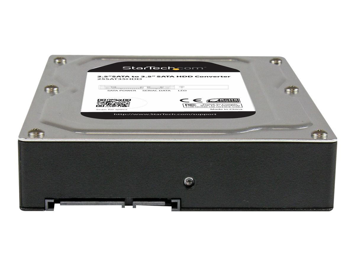 StarTech.com 2,5 auf 3,5 Aluminium SATA Festplattengehäuse für HDD/SSD bis 12,5mm - 6,4cm auf 8,9cm (2,5/3,5 Zoll)Festaplatten Adapter - Speichergehäuse - 2.5" (6.4 cm) - SATA 6Gb/s - SATA 6Gb/s - für