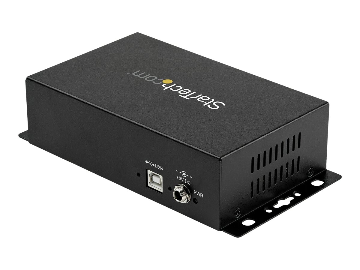 StarTech.com Startech 8 Port USB auf Seriell RS-232 AdapterHub - DIN-Schienen und Wandmontage fähig - USB zu RS232 DB9 Konverter - Serieller Adapter - USB 2.0 - RS-232 x 8 - Schwarz