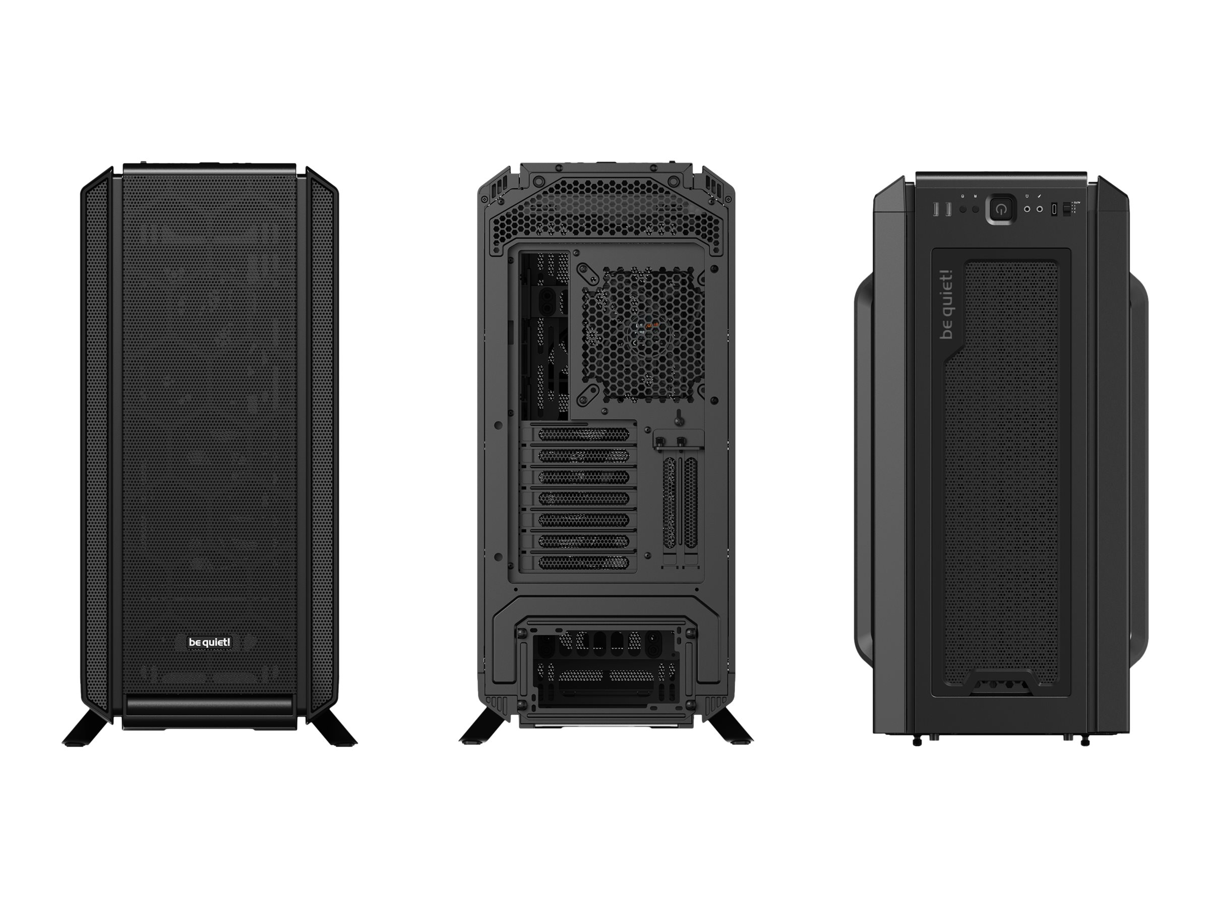 Be Quiet! Silent Base 802 Window - Tower - E-ATX - Seitenteil mit Fenster (gehärtetes Glas)keine Spannungsversorgung (ATX / PS/2) - Schwarz - USB/Audio