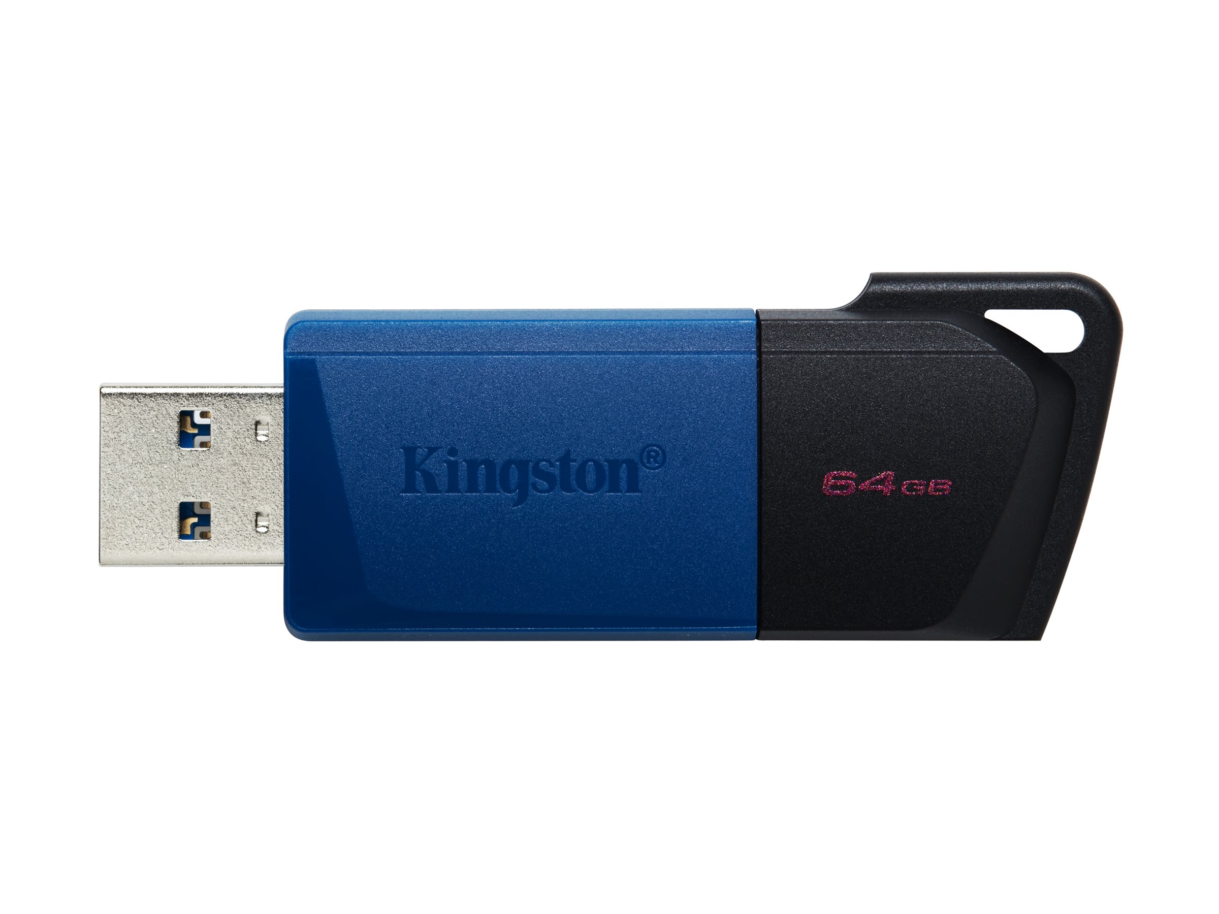 Kingston DataTraveler - USB-Flash-Laufwerk - 64 GB - USB 3.2 Gen 1 (Packung mit 2)64GB USB3.2 Gen 1 DataTraveler Exodia M (Schwarz + Blau) - 2 Pieces