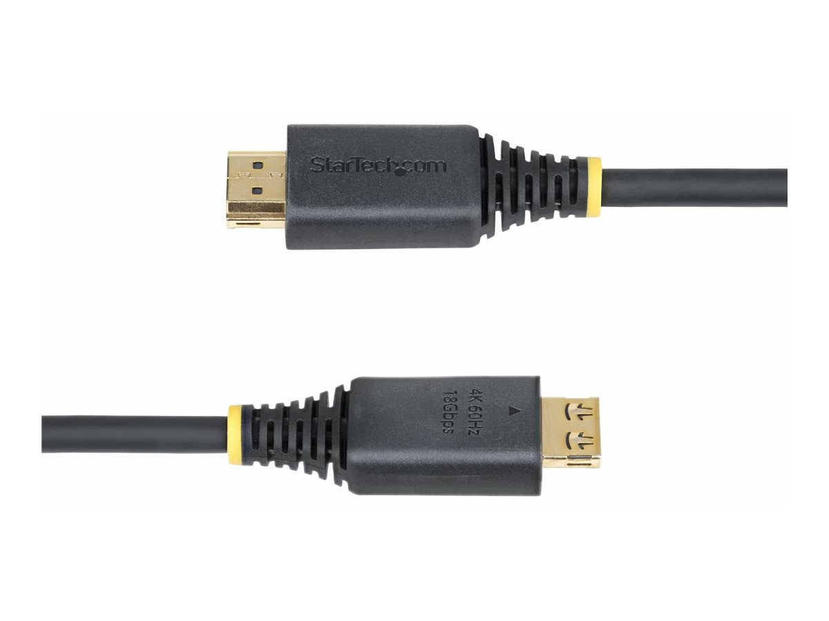 StarTech.com Startech 3ft High Speed HDMI Cable w/Gripping Connectors, 4K 60HzHohe Geschwindigkeit - HDMI-Kabel mit Ethernet - HDMI männlich zu HDMI männlich - 90 cm - abgeschirmt - Schwarz - halogenf