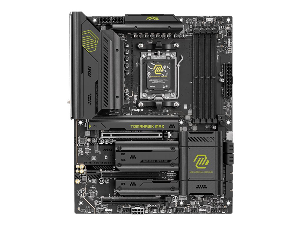MSI MAG B850 TOMAHAWK MAX WIFI - Motherboard - ATX - Socket AM5 - AMD B850 Chipsatz - USB-C 3.2 Gen 2x2, USB-C 3.2 Gen2, USB 3.2 Gen 1, USB 3.2 Gen 2 - 5 Gigabit Ethernet, Wi-Fi 7, Bluetooth - Onboard