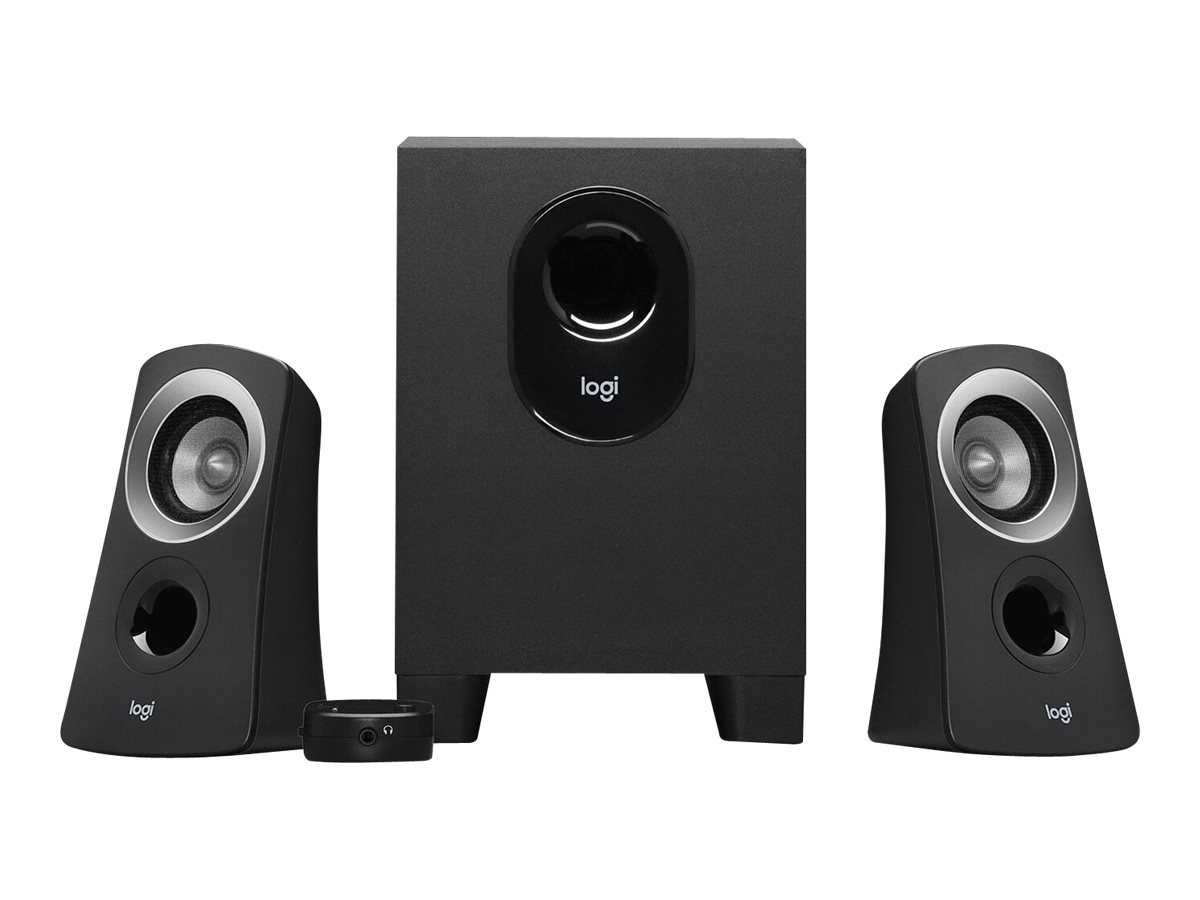 Logitech Z-313 - Lautsprechersystem - für PC - 2.1-Kanal - 25 Watt (Gesamt)Z313 2.1 Lautsprecher-System mit Subwoofer - 50 Watt Spitzenleistung - 3.5 mm Eingang - Kopfhörerbuchse - Bedienelemente am S