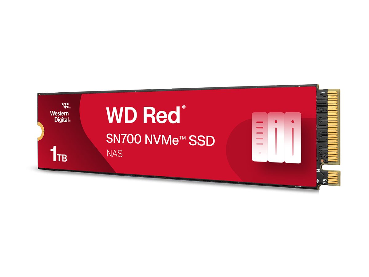 WD Red SN700 WDS100T1R0C-68BDK0 - SSD - 1 TB - intern - M.2 2280 - PCIe 3.0 x4 (NVMe)PCIe Gen3 8Gb/s  internal drive for NAS devices