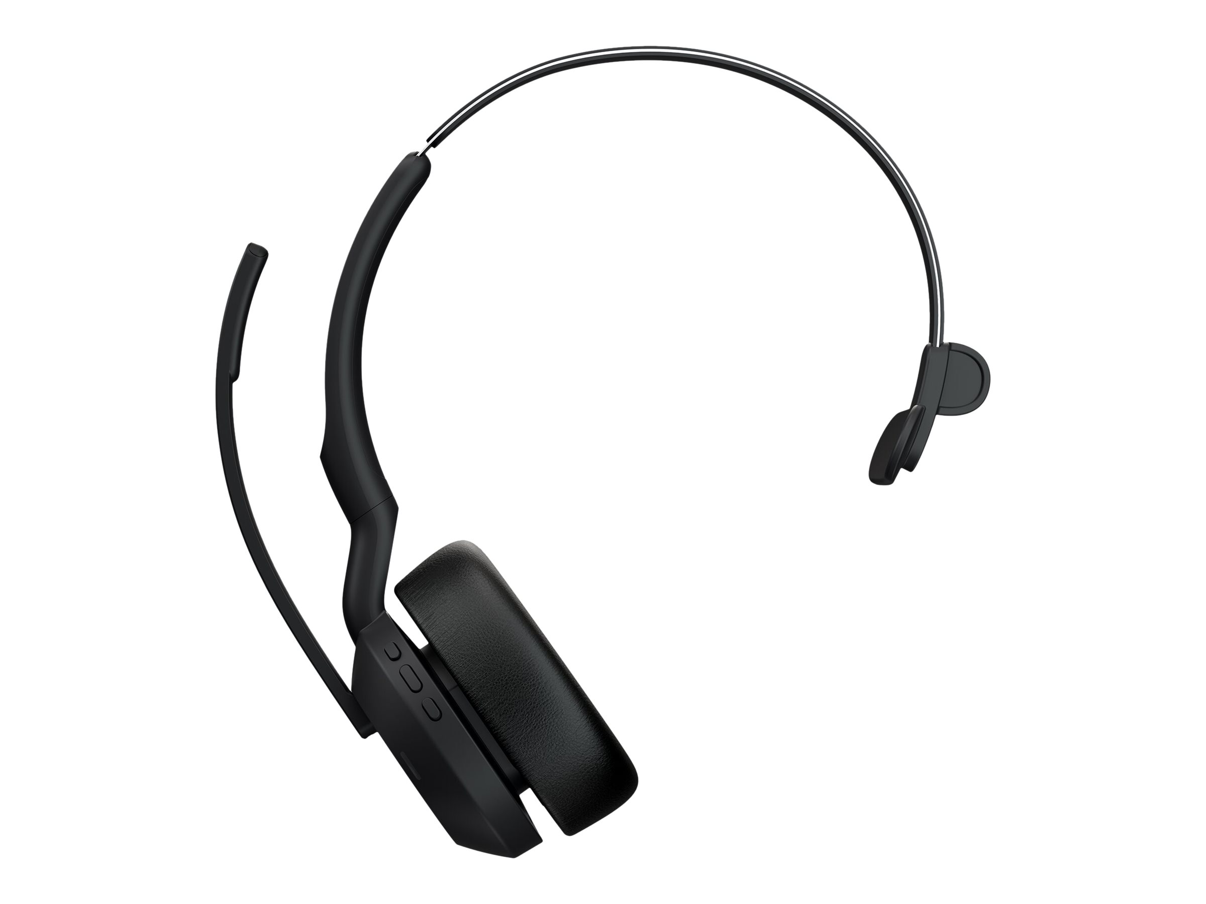 Jabra Evolve2 55 MS Mono - Headset - On-EarBluetooth - kabellos - aktive Rauschunterdrückung - USB-A über Bluetooth-Adapter - Schwarz - Zoom-zertifiziert - Cisco Webex Certified - Tencent Meeting Zert