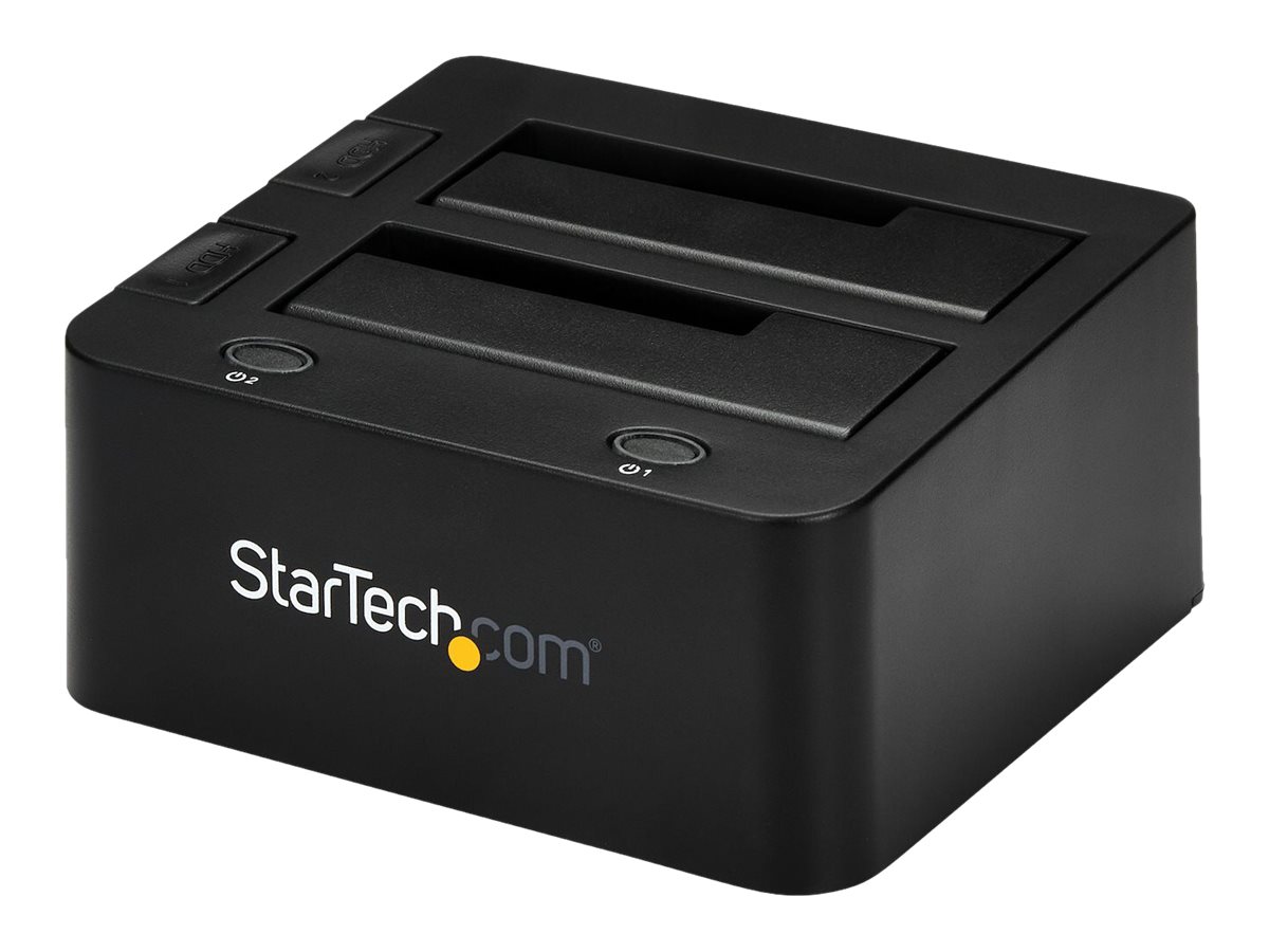 StarTech.com Dual-Bay USB 3.0 to SATA and IDE Hard Drive Docking Station, USB Hard Drive Dock, External 2.53.5 SATA III and IDE (40 pin)SSDHDD Docking Station - Hot-Swap Hard Drive Bays - Top-Loading