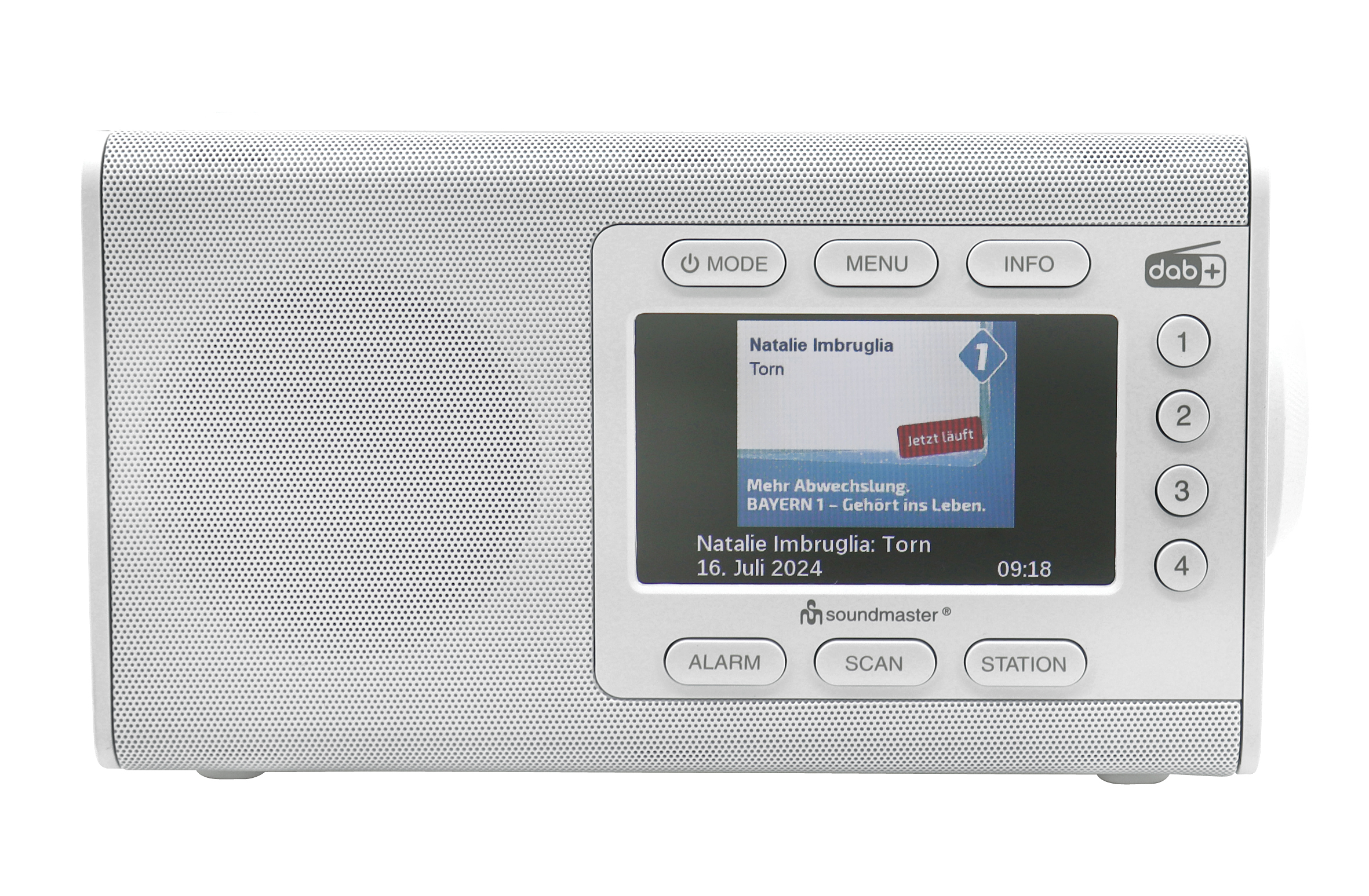 Soundmaster DAB900WE, Tragbar, Analog & Digital, DAB+, FM, 5 W, LCD, 10,9 cm (4.3")DAB+/FM-RDS-Radio - 4.3"-Display - USB-C - BT - 3.5 mm - 1 x 5 W RMS - DC 12 V/1 A - 25 x 14.2 x 13.5 cm - Weiß