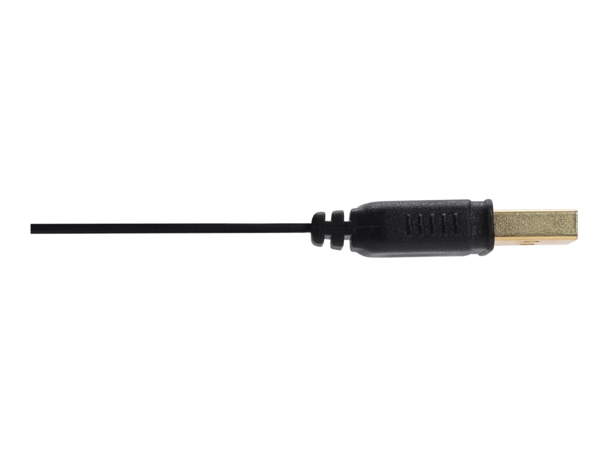 InLine USB 2.0 Flachkabel Verlängerung - A ST / BU - schwarz - Kontakte gold - 3mUSB 2.0 - 3 m - flach - Schwarz