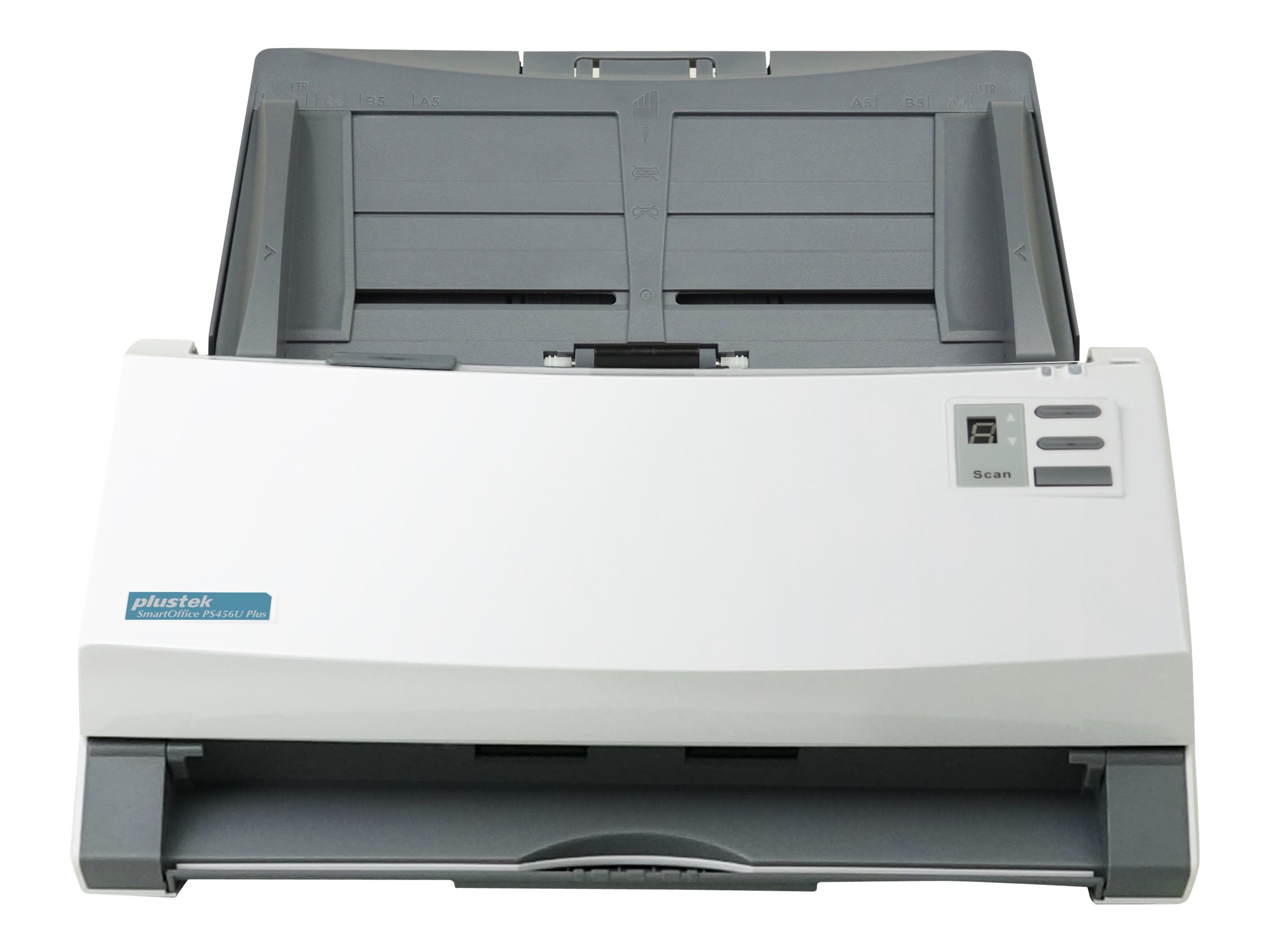Plustek SmartOffice PS456U Plus - Dokumentenscanner - Dual-CIS - Duplex - 216 x 5080 mm - 600 dpi x 600 dpi - bis zu 80 Seiten/Min. (einfarbig)/ bis zu 45 Seiten/Min. (Farbe) - automatischer Dokumente