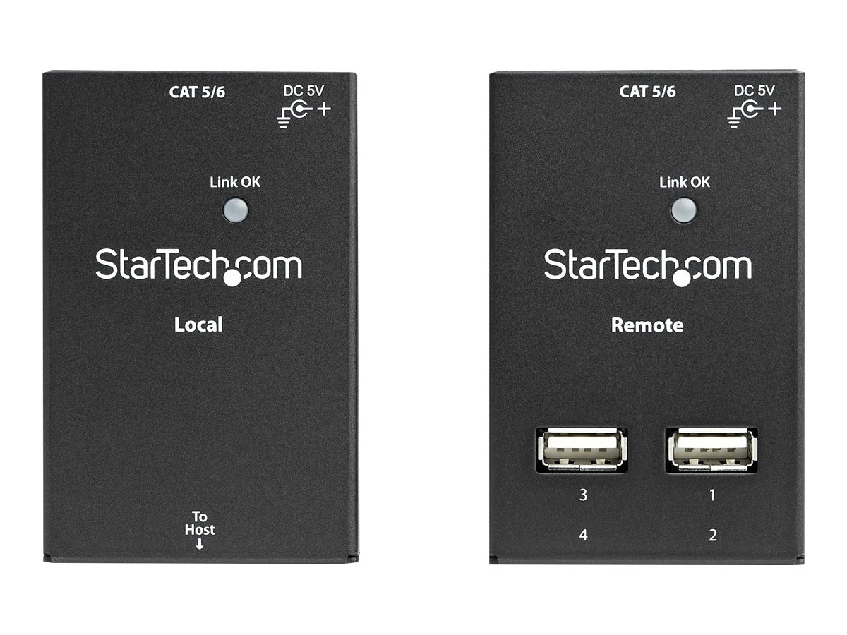 StarTech.com 4-Port USB 2.0 Extender - 165ft (50m)USB Over Cat5/Cat6 Extender - Compact USB 2.0 Over Ethernet Extender (USB2004EXTV) - USB-Erweiterung - USB 2.0 - über CAT 5/6 - 4 Anschlüsse - bis zu