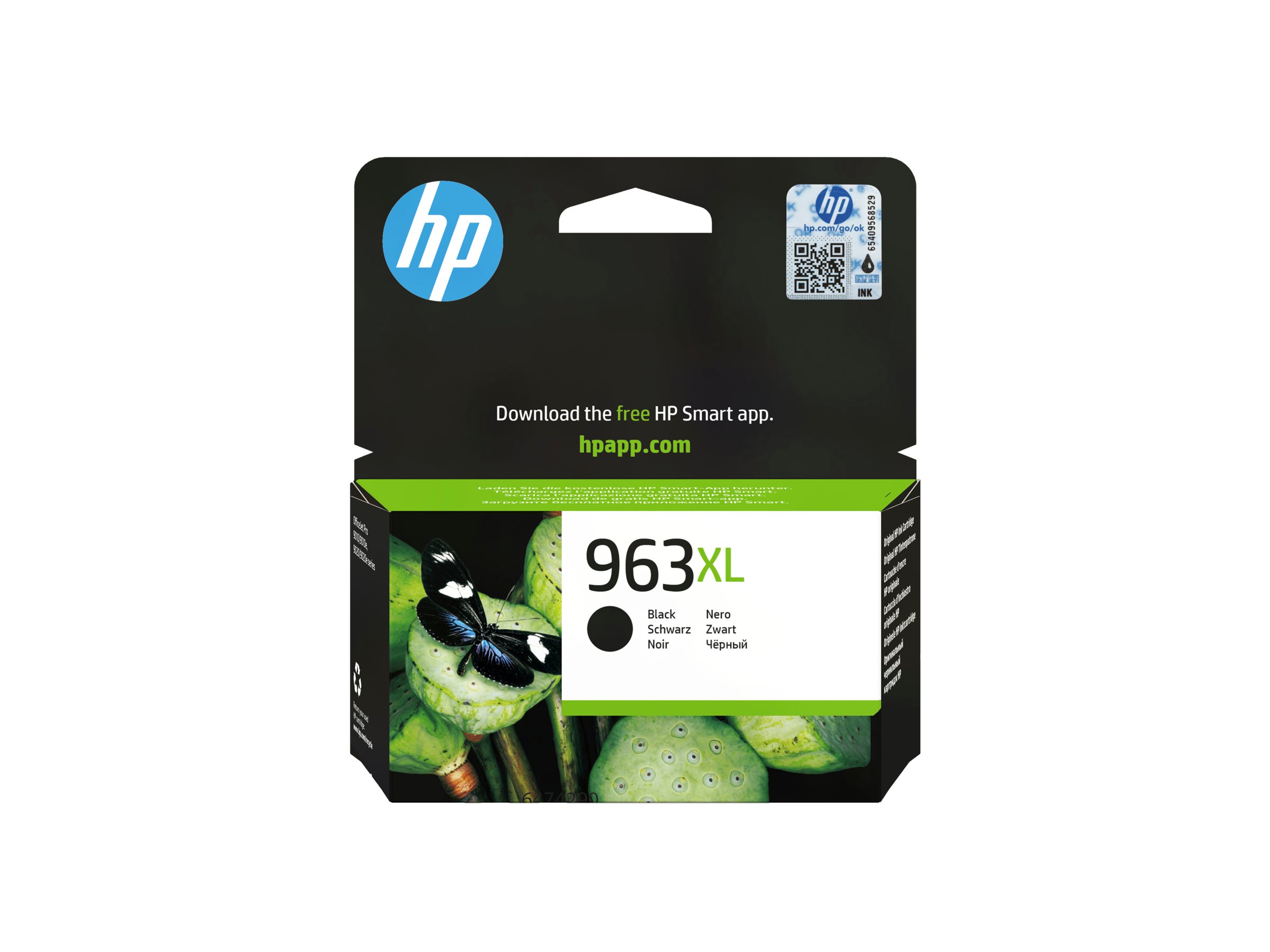 HP 963XL - 47.86 ml - Hohe Ergiebigkeit - Schwarzoriginal - Tintenpatrone - für Officejet Pro 9010 - 9012 - 9014 - 9015 - 9016 - 9019 - 9020 - 9022 - 9025