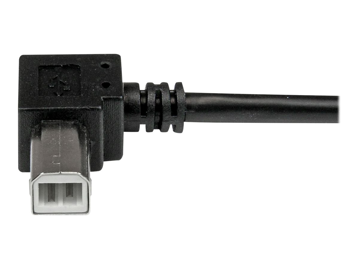 StarTech.com 3m USB 2.0 A auf B Kabel rechts gewinkelt - St/St - USB Druckerkabel - USB-Kabel - USB Typ B (M)zu USB (M) - USB 2.0 - 3 m - 90° Stecker - Schwarz