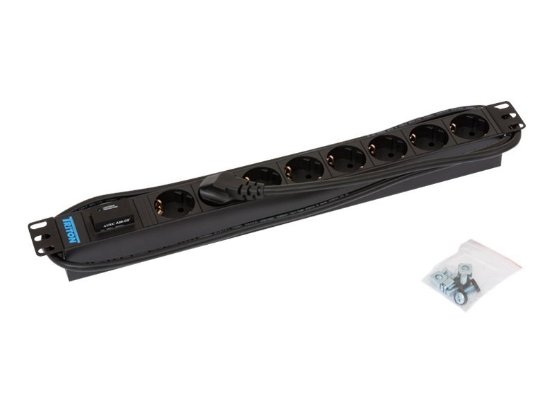 TRITON RAB-PD-X08-A1 - Stromverteiler (Rack - einbaufähig) - Ausgangsanschlüsse: 8 - 1U - 48.3 cm (19")RAL 9005