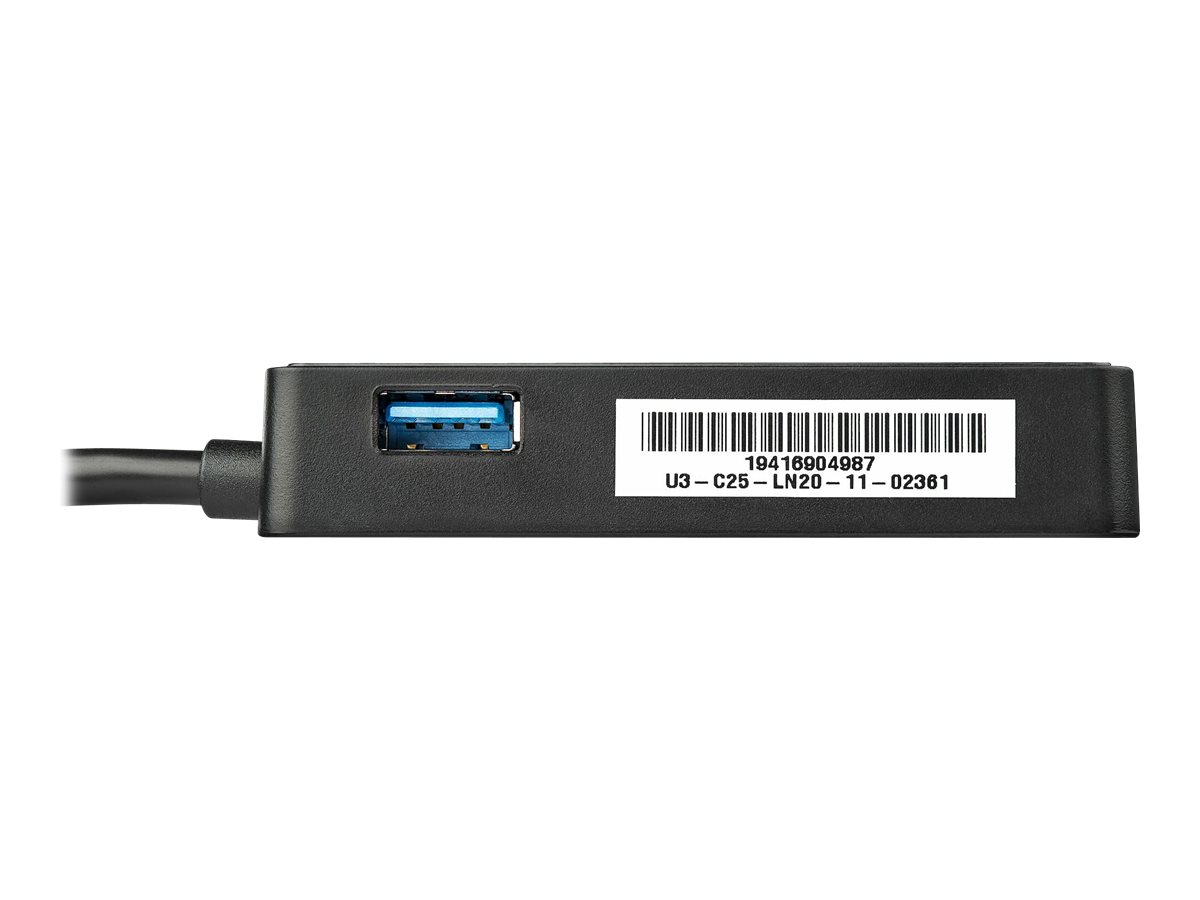 StarTech.com Startech USB 3.0 SuperSpeed auf Gigabit EthernetLan Adapter mit USB Port - 10/100/1000 RJ45 NIC Netzwerkadapter - St/Bu - Schwarz - Netzwerkadapter - USB 3.0 - Gigabit Ethernet - Schwarz