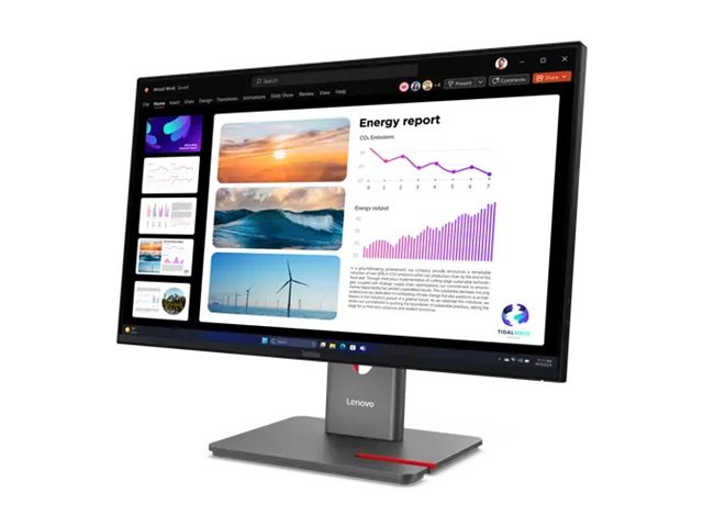 Lenovo ThinkVision P24Q-40 - LED-Monitor - 61 cm (24")(23.8" sichtbar) - 2560 x 1440 QHD @ 120 Hz - IPS - 300 cd/m² - 1500:1 - HDR10 - 4 ms - HDMI - DisplayPort - Raven Black