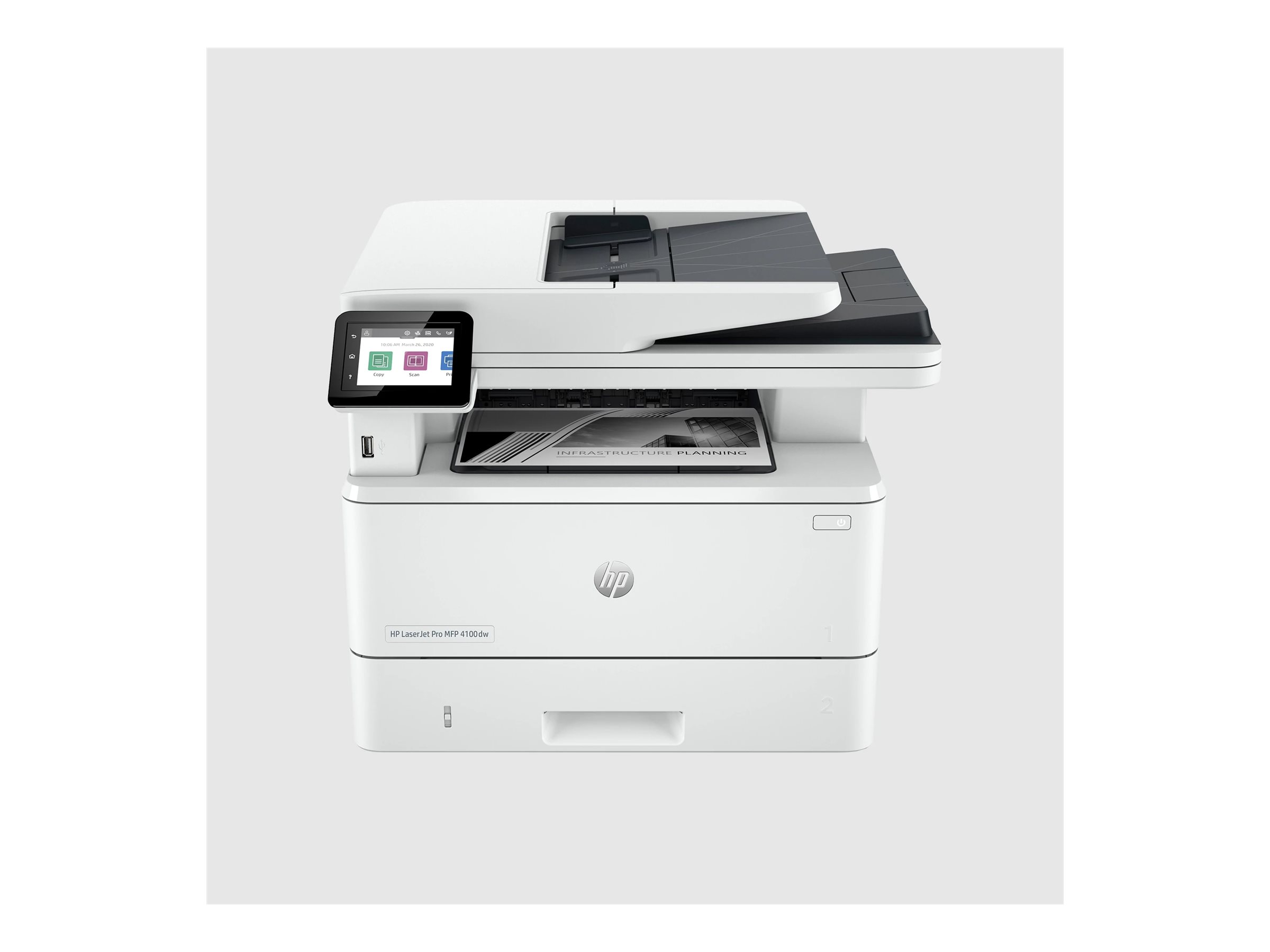 HP LaserJet Pro MFP 4102fdw - Multifunktionsdrucker - s/w - Laser - Legal (216 x 356 mm)(Original) - A4/Legal (Medien) - bis zu 38 Seiten/Min. (Kopieren) - bis zu 40 Seiten/Min. (Drucken) - 350 Blatt
